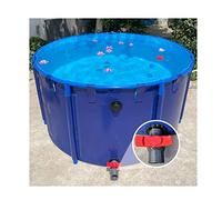 Acuario de piscina con válvula de drenaje, marco de acero de lona de PVC para estanques al aire libre, peceras, peces Koi Goldfish