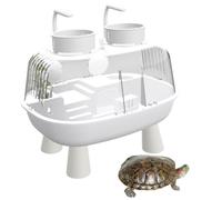 Acuario De Tortugas Acuáticas,con Recinto con USB Y Luz De Asoleo,Tanque Acuario de Tortugas y Reptiles | Serpiente, Leopardo, Ermitaño, Rana, Interior, Exterior,