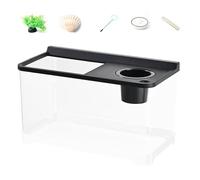 Acuario Decorativo Betta - Acuario De Mesa De 13,31 Pulgadas, Soporte De Tazón De Pescado Transparente Con Iluminación 3 Colores Alimentado por USB Y Visualización De 360 Grados | HABITAR