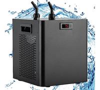 Acuario Enfriador de Agua Ajustable de 160 L, 270 W, 1/10 HP, Apto para arrecifes, corales, camarones, Plantas, 34 x 20 x 30 cm.