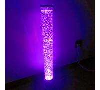 Acuario Falso con Tubo De Pez De Burbuja De Fantasía LED De 2,5 Pies con 6 Peces Artificiales Y Lámpara De Lava Sensorial con Luz Que Cambia De 7 Colores Lámpara