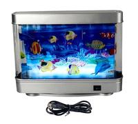 Acuario falso, lámpara de peces, decoración de brillo silencioso con bonita pantalla de luz, función nocturna sensorial para niños y adultos, lámpara de acuario artificial, 31 x 9 x 24 cm