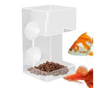 Acuario Fish Alimentador, Tubo de alimentación de pescado,Plato de alimentación de peces de acuario con succión - Suministros Transparente, Bandeja de soporte de alimentos, Accesorios de reserva