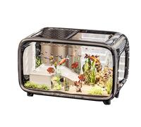 Acuario Fish Tank, Small Landscape Aquarium for Betta, Clear Acrylic Pet Care Container Bowl, Home Decor for Aquatic Animals, Snails, Betta, Shrimp, Turtle, Desktop Acuarios