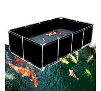 Acuario grande para interiores, lona de PVC flexible con marco de acero, cisterna de tanque de agua de acuicultura, estanque plegable para peces