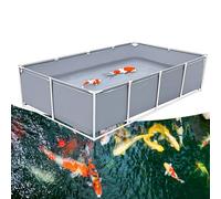 Acuario grande para interiores, lona de PVC flexible con marco de acero, cisterna de tanque de agua de acuicultura, estanque plegable para peces