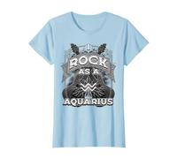 Acuario Guitarra I Rock As A Aquarius Signo del zodiaco Música Hombres Camiseta