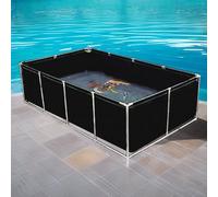 Acuario Interior Independiente para Koi/pez Dorado,Cisterna De Lona Móvil Al Aire Libre Digestor De Biogás,Puente Bolsa De Agua Prepresurizada Tanque De Acuicultura De Plástico Grande para Marco