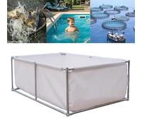 Acuario Interior Independiente para Koi/pez Dorado, Cisterna De Lona Móvil Al Aire Libre Digestor De Biogás, Puente Bolsa De Agua Prepresurizada Tanque De Acuicultura De Plástico Grande para Marco