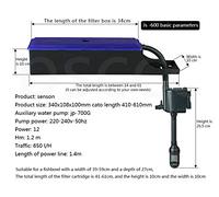 Acuario Interno 3 IN1 Caja De Filtro Superior Peces Cilindro Bomba Buceo Filtración Aumenta La Circulación Oxígeno Estanque, Hidroponía(JS600)