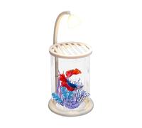 Acuario Mini Juguete Decorativo Transparente Con Iluminación