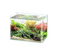 Acuario Nueva pecera de Vidrio Ultra Transparente con calefacción, Curvada, for Escritorio, pequeña, for Sala de Estar Peces Acuario(35cmx21cmx23cm)