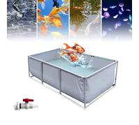 Acuario para peces koi, revestimiento flexible de PVC con marco de acero, ideal para cultivo koi y riego agrícola