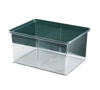 Acuario para Tortugas Tanque de alimentación Tortuga con partición Cinta Transparente, Sala Estar pequeña for el hogar