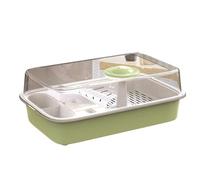 Acuario para Tortugas Tanque de alimentación Tortugas, separación heces, Simplicidad Escritorio doméstico(Green)