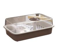 Acuario para Tortugas Tanque de alimentación Tortugas, separación heces, Simplicidad Escritorio doméstico(Bruin)