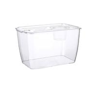 Acuario Pecera Cuadrada de acrílico súper Transparente con Tapa Transpirable, pecera Transparente for cría de Peces pequeños, Caja de Almacenamiento Multifuncional Pecera