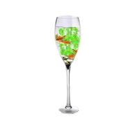 Acuario Pecera de Cristal Transparente con Forma de Copa de champán, decoración del hogar Peces Acuario(12cmx40cm)