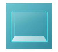 Acuario Pecera de Vidrio Transparente, Acuario ecológico, pecera, pecera Cuadrada, Tanque de Escritorio, Acuario de tamaño Mediano Pecera(F)