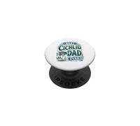 Acuario pecera Fishkeeper Best Cichlid Dad Ever PopSockets PopGrip Adhesivo
