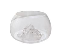 Acuario Pecera Iceberg de Vidrio de Escritorio Transparente, Mini pecera Redonda for Sala de Estar, Oficina en casa, pecera pequeña Pecera