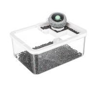 Acuario, Pequeña decoración de paisaje silencioso con iluminación LED y bomba, acuario para sala de estar, acuario, hospital, estantería, camarón, arrecife de medusa