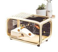 Acuario pequeño | Acuario pequeño de paisaje para Betta | Recipiente acrílico transparente hábitat para tortuga, caracoles y plantación acuática