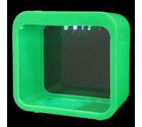 Acuario Pequeño para Betta con Lámpara, Plástico Desmontable | Luz LED de 5 Colores, Funciona con 2 Pilas Aaa, Diseño Compacto para Escritorio y Oficina