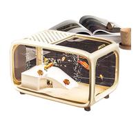 Acuario pequeño | Pecera paisaje acuario con decoración de escalada, recipiente acrílico transparente hábitat para tortuga, caracoles betta, plantación acuática