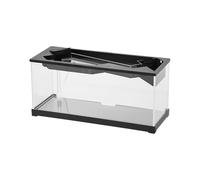 Acuario pequeño - Tanque acrílico transparente, hábitat filtrado compacto | Kit de de agua de tortuga, pequeña casa acuática con configuración de ciclo de bomba de aire para mesa estudio