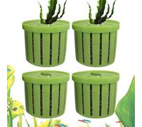 Acuario Plant Holder, 4 piezas Hydroponic Fish Tank Planter, Small Stable Planting Basket, Desk Decorations, Wall, Window, Pond, Garden Corner Shelf, 1.57x1.34x1.38 pulgadas