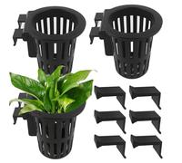 Acuario Plant Holder, Floating Aquarium Planter, Decorative Aquatic Accessory, Black, White, Ideal para Tanques Freshwater Pond Florero Cultivación, Aquaponics and Hydroponics
