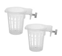 Acuario Plant Holder - Plant Holder | Decoración del acuario | Hangable Acuático Plant Holder With Holes For Frameless Acuarios Translucent Fish Tank Plant Cups For Aquatic Plantas & Acuario