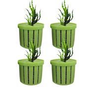 Acuario Planter - Fish Tank Plant Holder | 4-Piece Estable Net Cup Set For Hydroponics And Water Feature Decoration - Ideal For Apartments, Hoteles, Restaurantes, Dormitorios, And Business Spaces