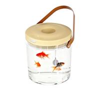 Acuario Portátil para Acuario Transparente Recargable | Pequeño Tazón De Peces De Oficina con Luz LED, Tanque De Ventilación Todo En para El Hogar, Oficina, Betta Fiś, Juego Sensori