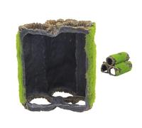 Acuario, Resin Moss Cave Decor, Espacious Multi-Functional Design, Ideal para Breeding Resting Hiding Shrimp Betta Freshwater Saltwater Fish Tank, 3.78x3.78x3.23 pulgadas
