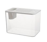 Acuario resistente a los golpes con cubierta de protección contra saltos, peces compactos para decoración de mesa y exhibición de plantas vivas, cuenco transparente inastillable