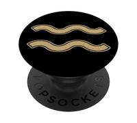 Acuario Símbolo astrológico Acuario AGUA SIGNO ZODIACO PopSockets PopGrip Adhesivo