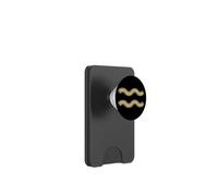 Acuario Símbolo astrológico Acuario AGUA SIGNO ZODIACO PopSockets PopWallet para MagSafe