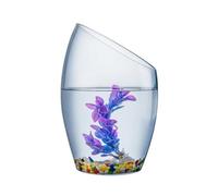 Acuario Tanque de Peces pequeño de Vidrio Transparente, Acuario Multiusos, pequeño pez Dorado, Planta hidropónica, Tanques de Peces Decorativos Peces Acuario(Pequeño)