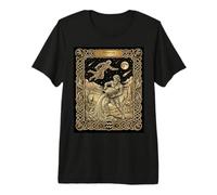 Acuario Tarot Estilo Carta Zodiaco Astrología Símbolo Camiseta Premium