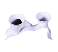 Acuario Túnel, decorativo Underground túnel, Curved Betta Cave, Underwater Viewing Tube for Shrimp Habitat, Hermit Crab Hide, 7.48x3.54x3.35 pulgadas, White
