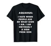 Acuario Zodiaco Cita Divertida Astrología Humor Diseño Camiseta