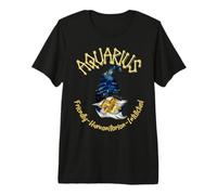 Acuario Zodiaco gnomo astrología diseño Celestial Camiseta Premium