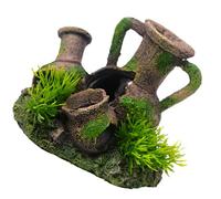 Acuarios artesanales artificiales viejos para decoración de peceras, suministros de paisaje, exhibiciones estéticas, adornos para peceras