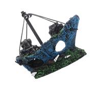 Acuarios Buques de Guerra Artesanías Reutilizables Adornos de Buques de Guerra Resistentes Desgaste Decoraciones para peceras Cueva Resinas Adornos Artificiales Accesorios Flotantes Barcos hundidos