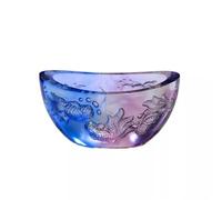 Acuarios Decorativos Adornos de pecera esmaltada con Forma Yuanbao Estilo Chino for el hogar, Enfriador Vino, Entrada, decoración for atraer Riqueza, Feng Shui para Oficina(Blue)