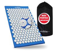 Acubliss Acupresión Esterilla con 8,358 Masaje Puntas para Incrementar Energía, Estrés, Espalda y Cuello Dolor Alivio, Transporte Bolsa, 68 x 42 x 2 cm, Azul