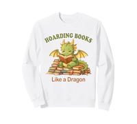 Acumulación de Libros como un dragón Divertido diseño de Lectura Sudadera