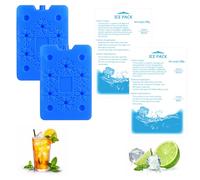 Acumuladores de Frío Nevera, Placas de Hielo, Bloques Congeladores de Frío Pequeños, Caja de Hielo Refrigerada, para Viajar y Acampar Mantiene Fríos Alimentos y Bebidas Freeze Board, 200ml